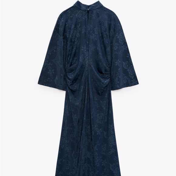Zara JACQUARD KIMONO DRESS - Picture 11 of 14